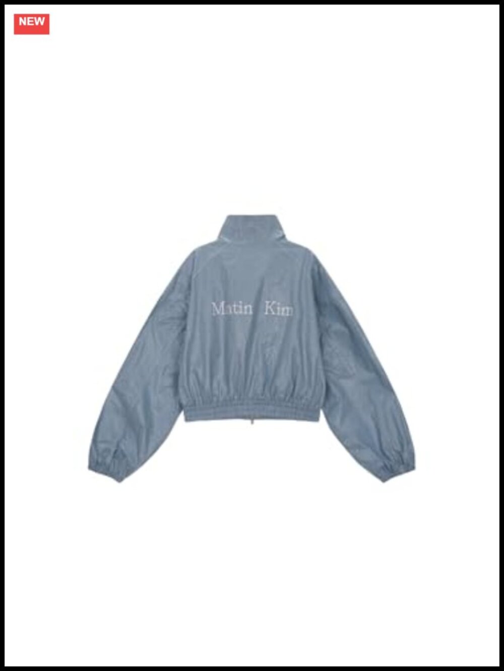Coated Cotton Crop Blouson Jacket Windbreaker Zip